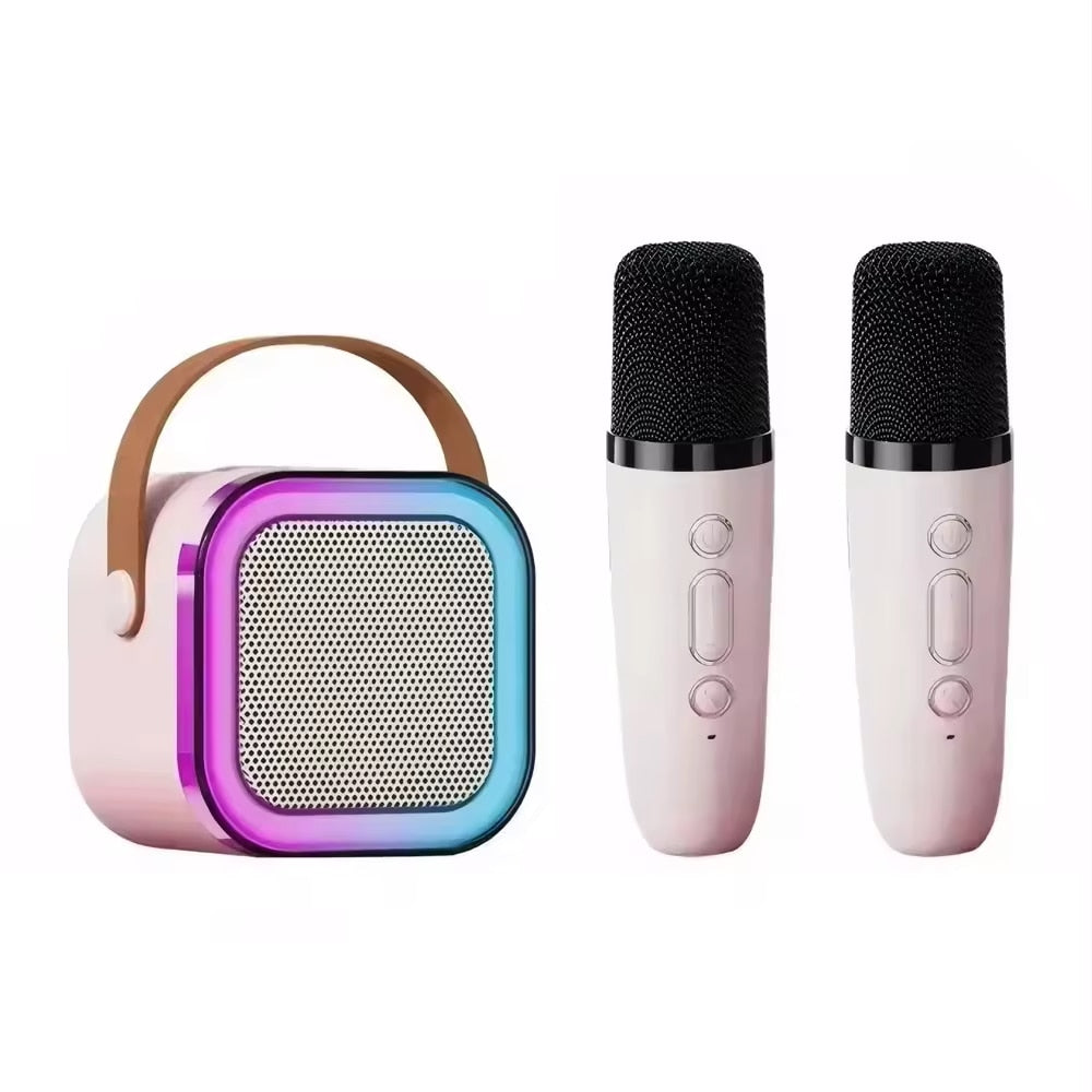 Karaoke-Set für Kinder, Lautsprecher + 2 Mikrofone