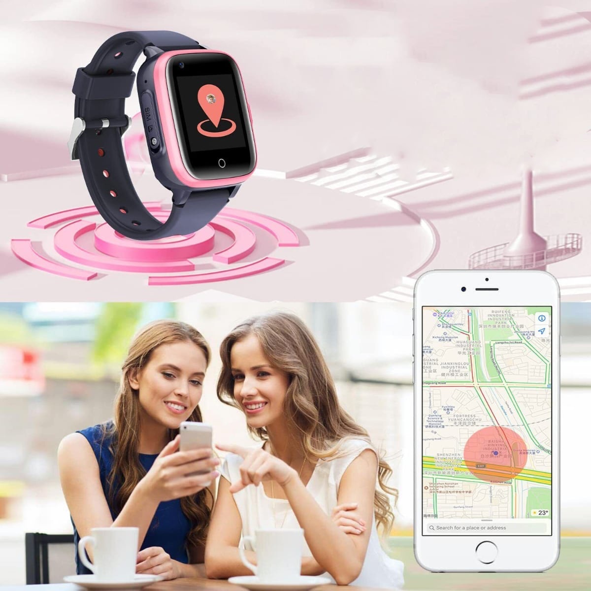 Smartwatch für Kinder SmartKid Pro mit SIM-Karte, GPS, Kamera