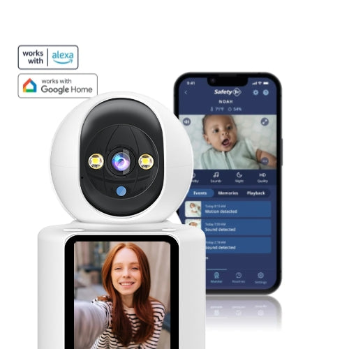 Intelligenter kabelloser Babyphone mit Nachtsicht und Zwei-Wege-Video- und Audioverbindung