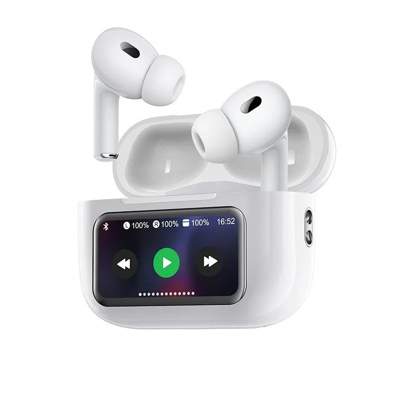 TouchPods S10 Pro ANC/ENC Kabellose Bluetooth-Ohrhörer, LCD-Touchscreen, Aktive Geräuschunterdrückung, Intelligenter KI-Übersetzer