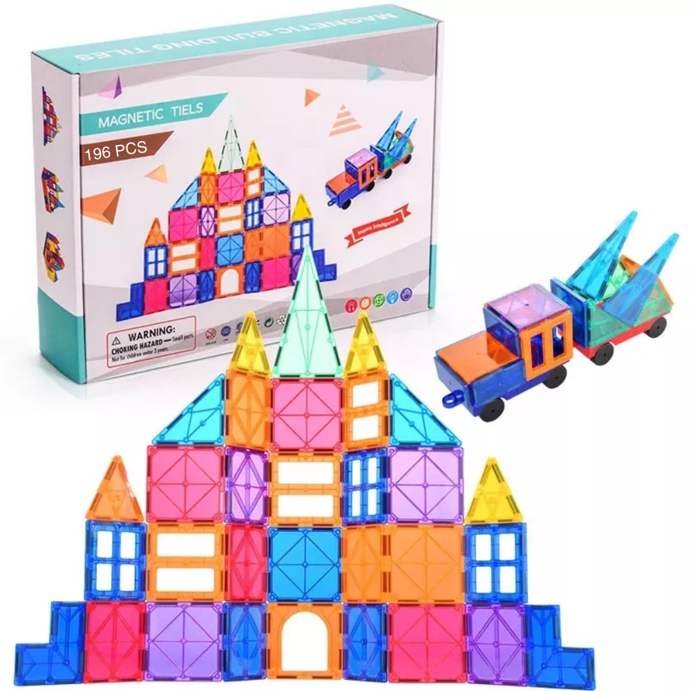Magnetische Bausteine für Kinder ab 2 Jahre, Montessori, STEM Spielzeug