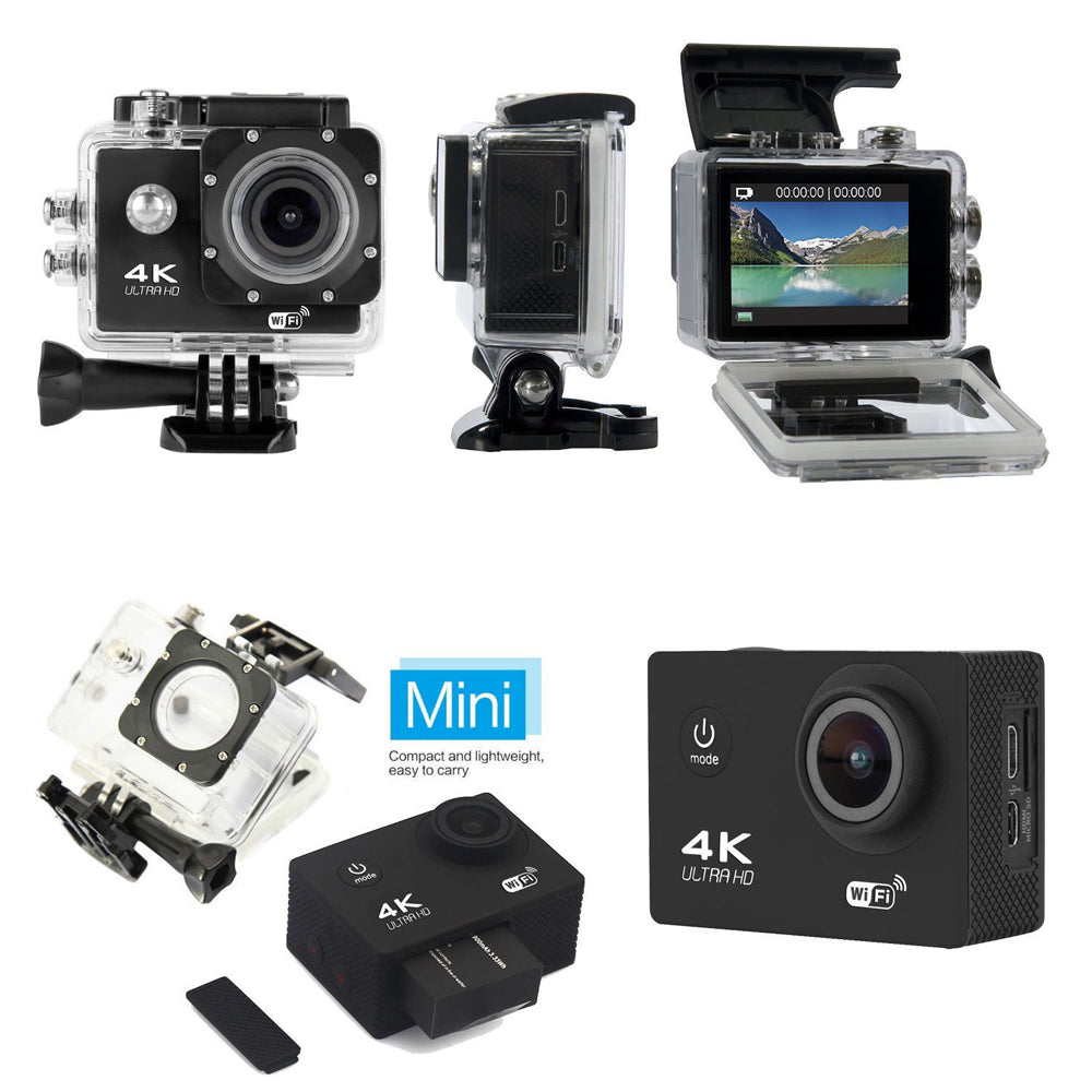 4K Ultra HD Action Kamera, wasserdicht, WiFi, 12mpx