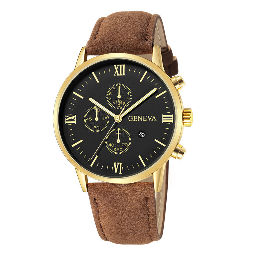 Herrenuhr mit Lederband