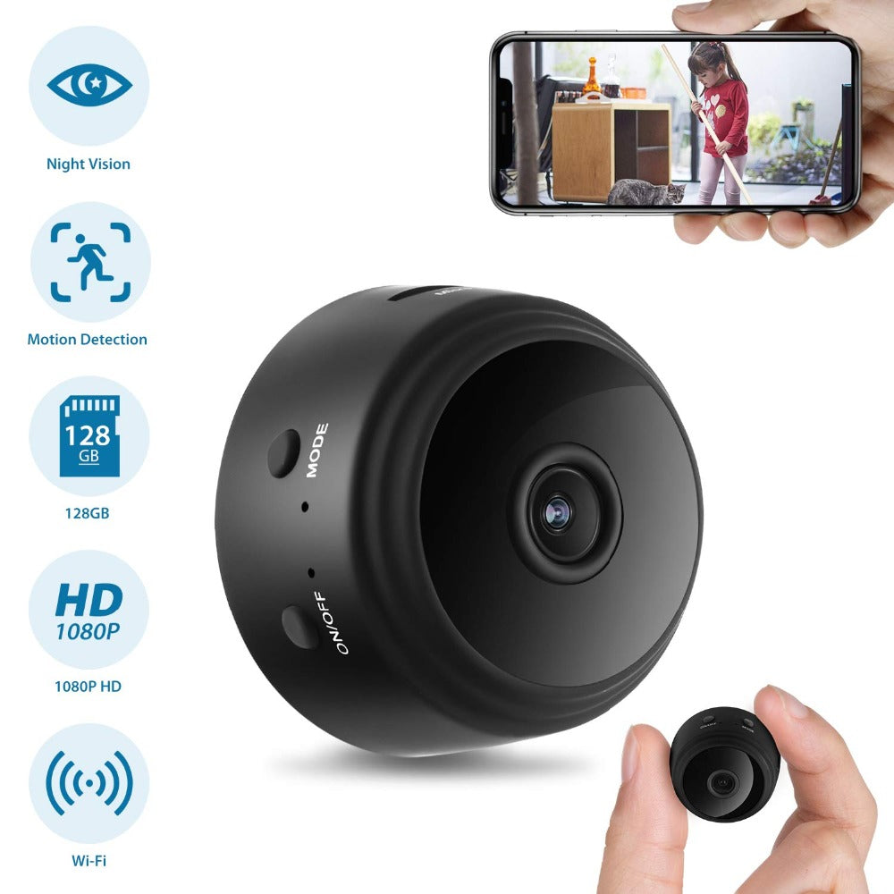 Mini-Überwachungskamera, WiFi, Live-Überwachung, Tag- und Nachtaufzeichnung