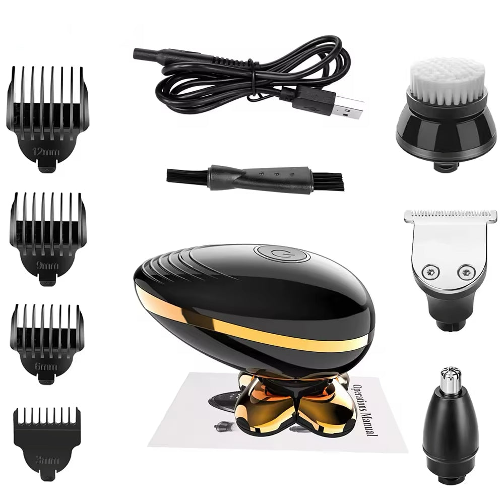 Kabelloser, wasserdichter 5-in-1-Rasierer und -Trimmer für Herren