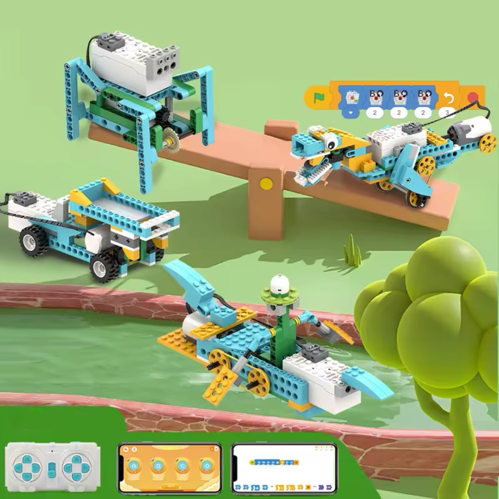 Roboter-Set für angehende Ingenieure 50-in-1 – Intelligentes DIY-Baukastenset mit 606 Teilen und Fernbedienung