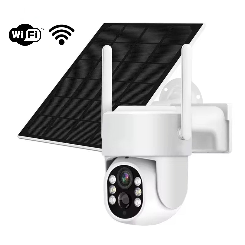 Drahtlose Outdoor-Überwachungskamera mit Solarzellenbetrieb