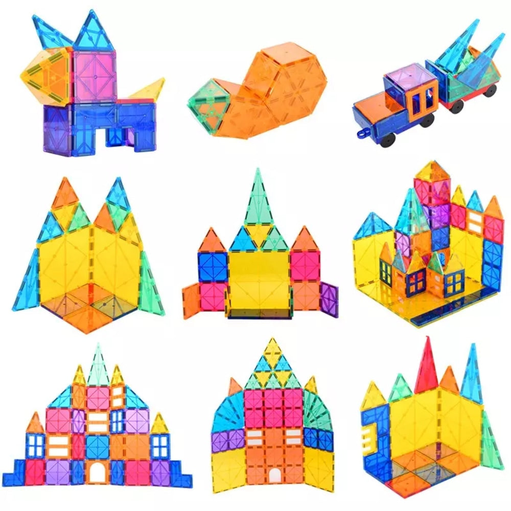 Magnetische Bausteine für Kinder ab 2 Jahre, Montessori, STEM Spielzeug – 100 Teile
