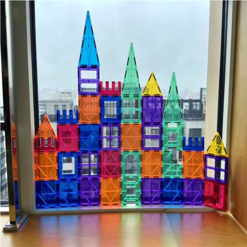 Magnetische Bausteine für Kinder ab 2 Jahre, Montessori, STEM Spielzeug – 100 Teile