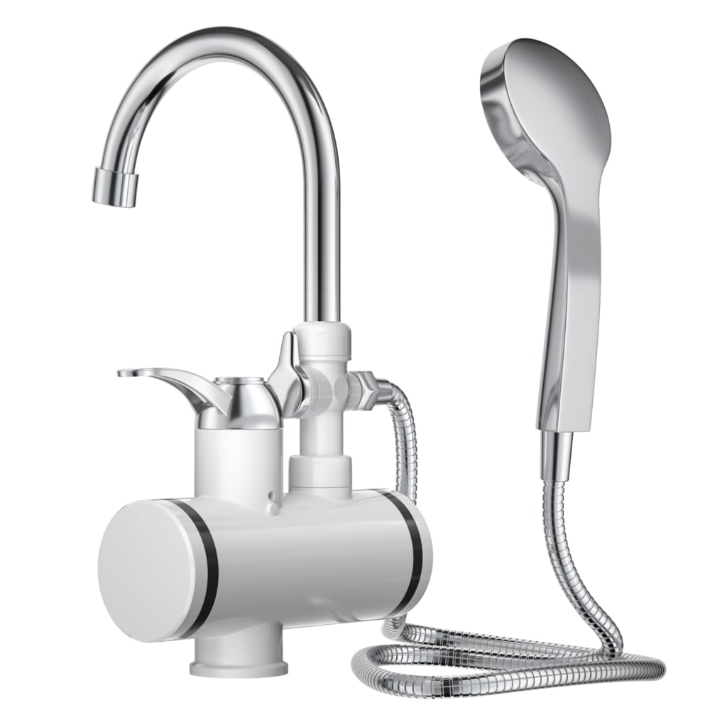 Wasserhahn und Dusche mit Durchlauferhitzer 3kW- Sofort heißes Wasser