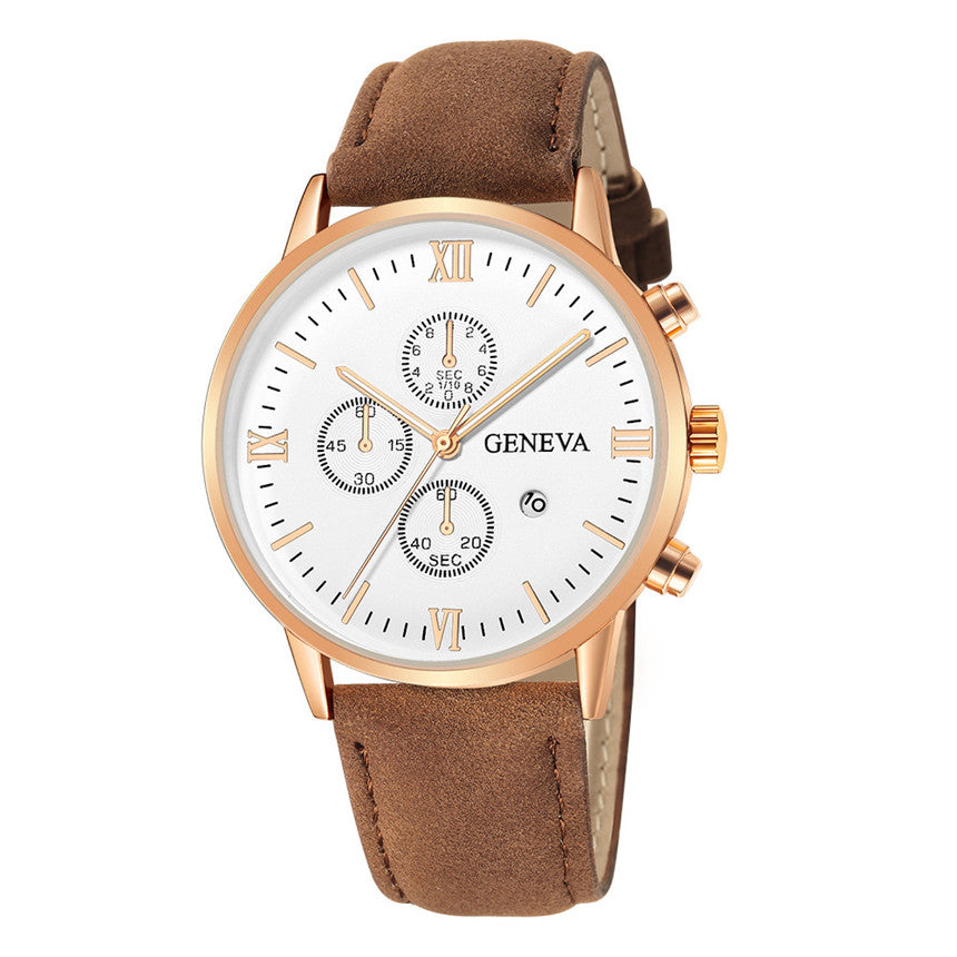 Herrenuhr mit Lederband