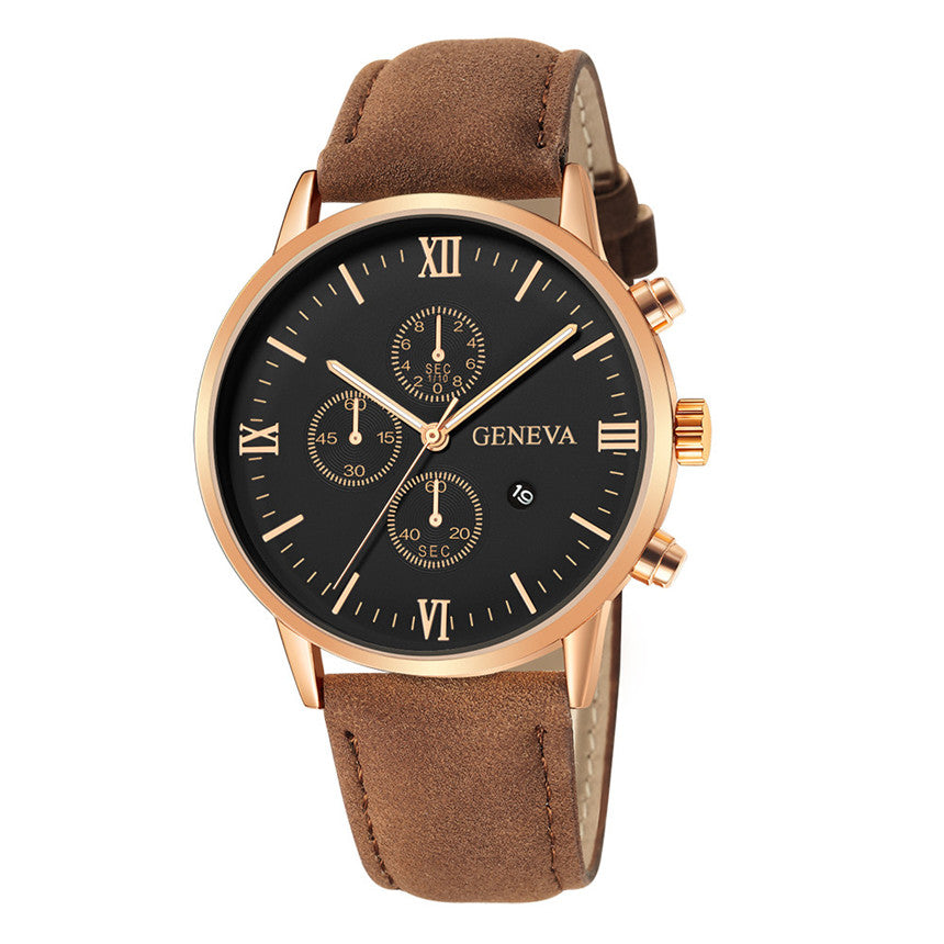 Herrenuhr mit Lederband