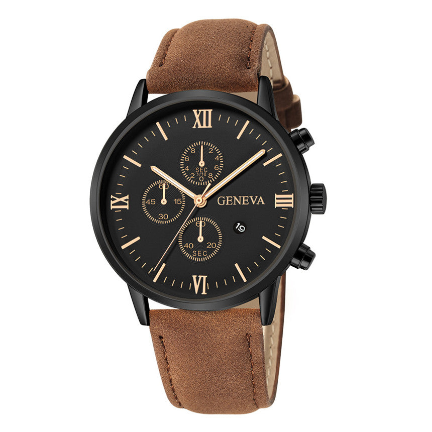 Herrenuhr mit Lederband