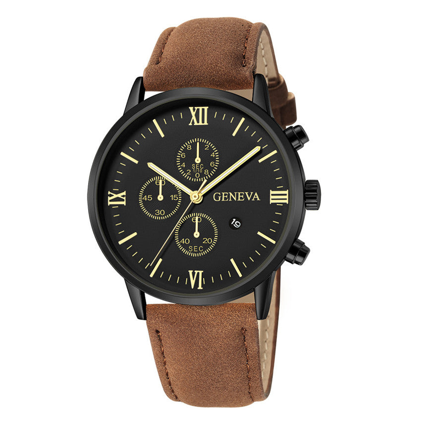 Herrenuhr mit Lederband