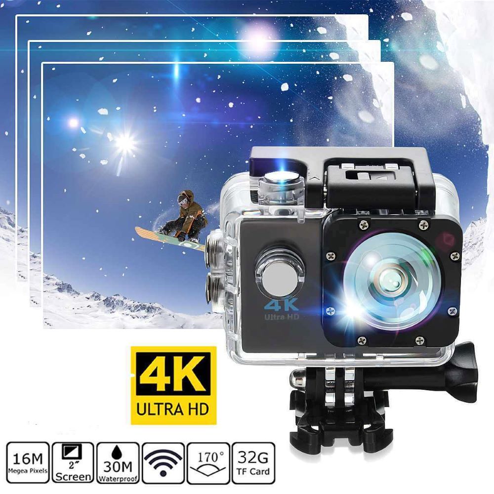 4K Ultra HD Action Kamera, wasserdicht, WiFi, 12mpx