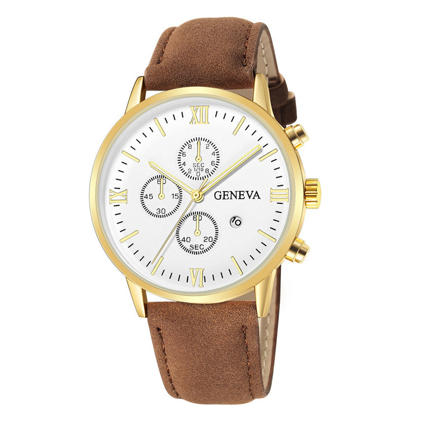 Herrenuhr mit Lederband