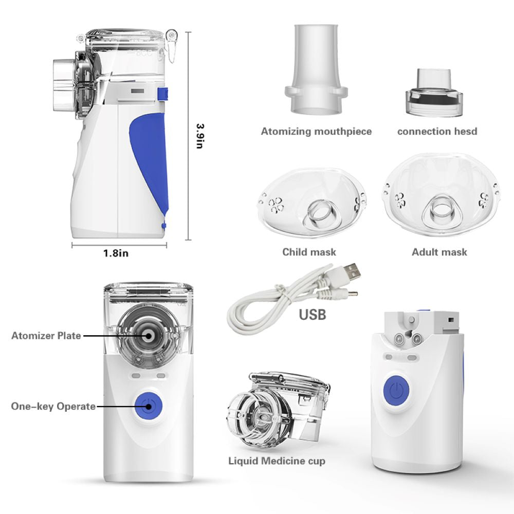 Tragbarer Inhalationsgerät für Babys, Kinder und Erwachsene.
